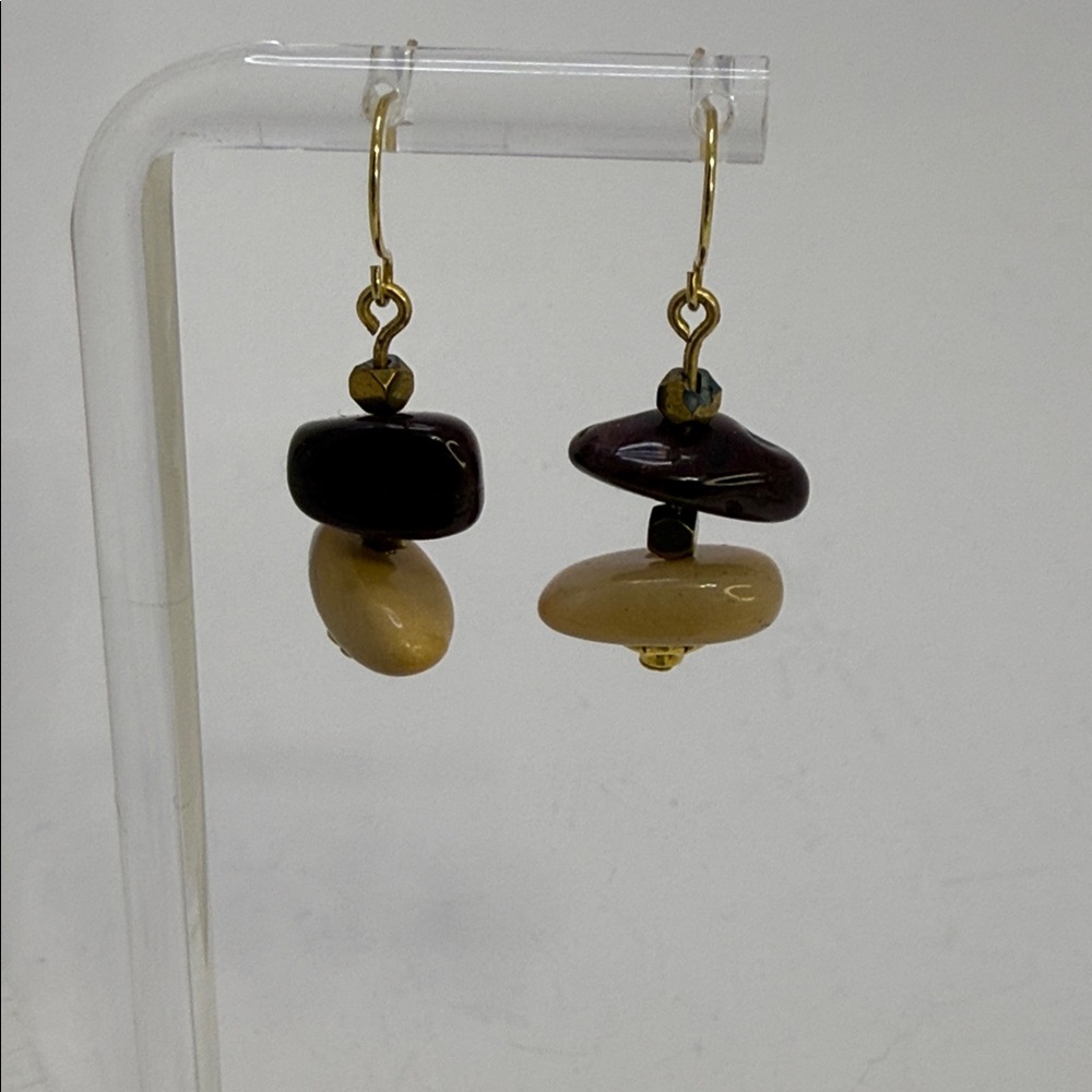 Artisan Mookaite Jasper Nugget and Hematite Necklace and Matching Earrings - Picture 12 of 13